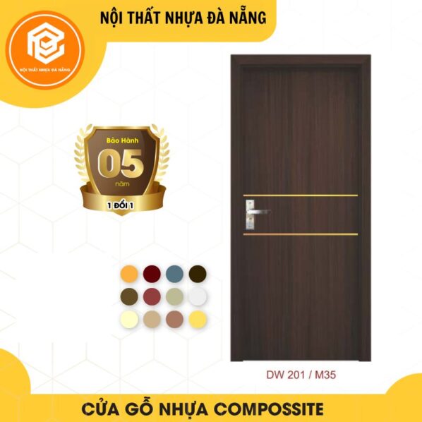 Cửa nhựa gỗ composite cao cấp - Mã DW201/M35