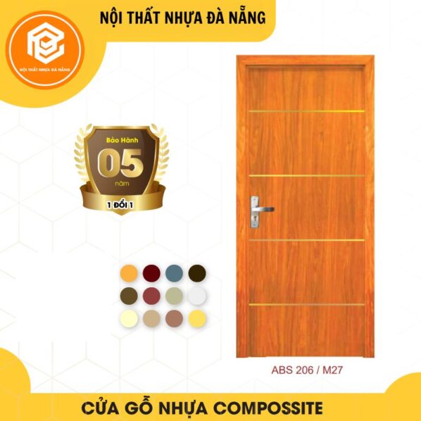 Cửa nhựa gỗ composite cao cấp - Mã ABS206/M27