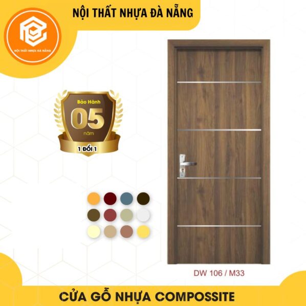Cửa nhựa gỗ composite cao cấp - Mã DW106/M33
