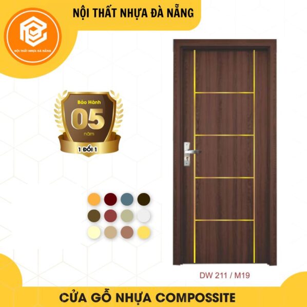 Cửa nhựa gỗ composite cao cấp - Mã DW211/M19