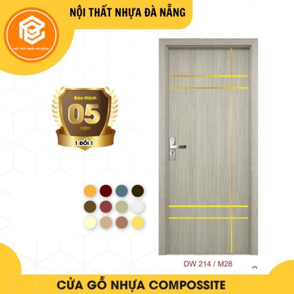 Cửa nhựa gỗ composite cao cấp - Mã DW214/M28