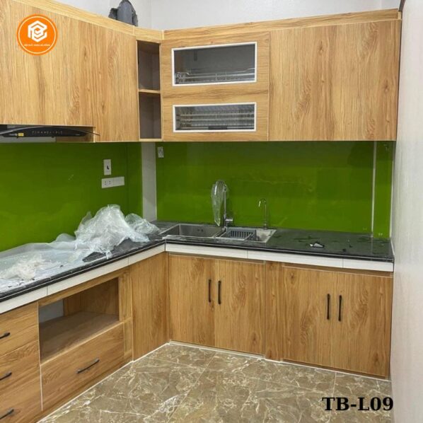 Tủ bếp nhựa cao cấp chữ L - TB-L09