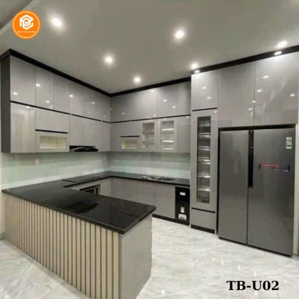 Tủ bếp nhựa cao cấp chữ L - TB-U02