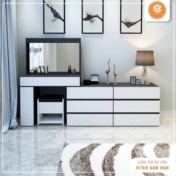 Bàn trang điểm nhựa cao cấp BTD - N08 là một lựa chọn tuyệt vời cho không gian nội thất phòng ngủ