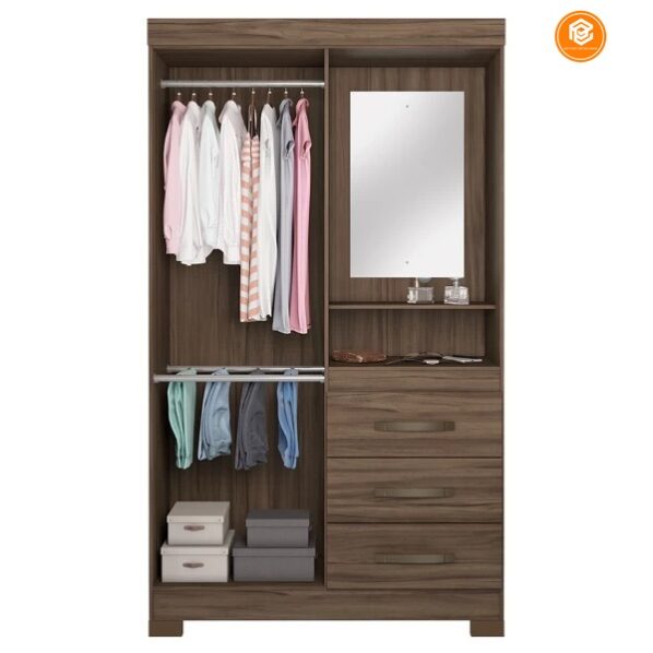 Tủ quần áo nhựa 2 cánh TQA-N003 có thiết kế hiện đại, sang trọng