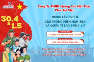lịch nghỉ lễ 30/04 - 01/05 2024
